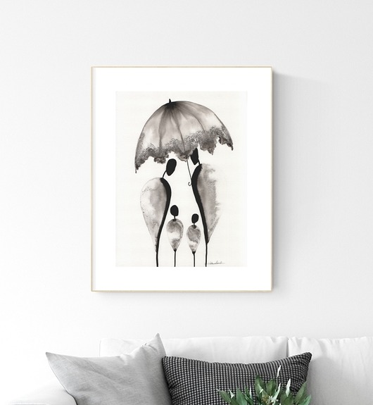 grafika 30X40 cm wykonana ręcznie MiniMalArt