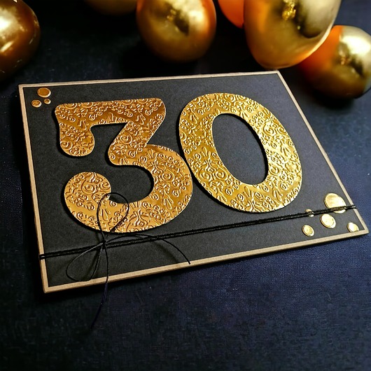 kartki scrapbooking KARTKA A5 z Twoimi życzeniami : glam :: 30 urodziny