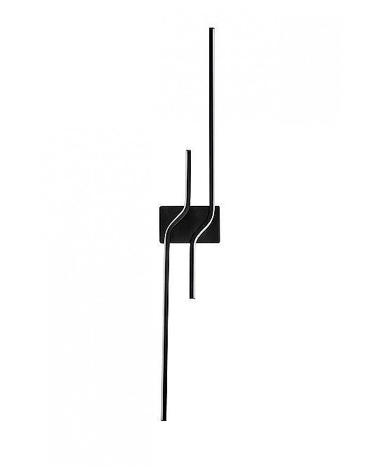 kinkiety Lampa Ścienna Kinkiet Ścienny LED Black 100 cm