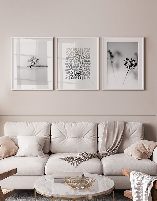 plakaty Plakaty czarno-białe minimalistyczne zestaw 3 szt. 30x40 cm