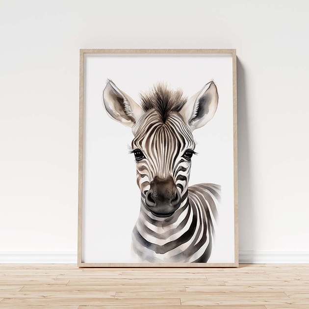 obrazy i plakaty do pokoju dziecięcego Zebra plakat do pokoju dziecka