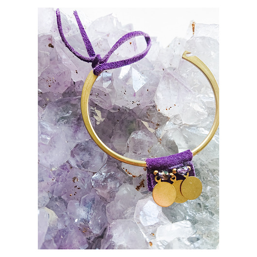 Gypsy Vibes * Bransoletka fioletowy zamsz NOMAD ACCESSORIES