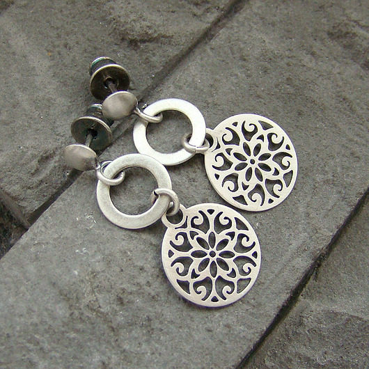 kolczyki wire wrapping Koła