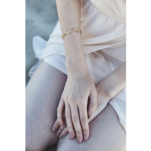 Złota bransoletka z płatków  KOS jewellery