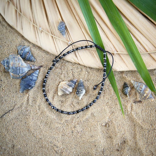 biżuteria różna Grafit/czarny na kostkę, bransoletka na nogę