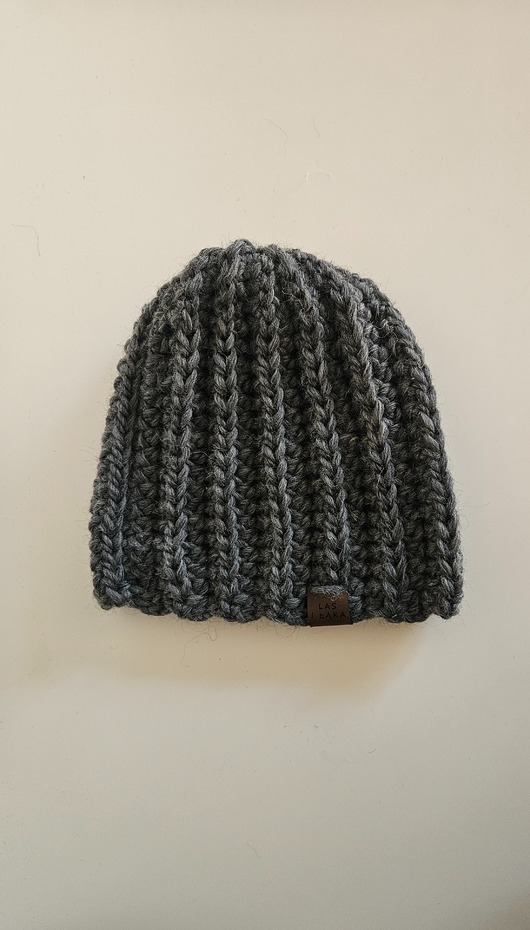 czapki damskie Szara Czapka wełniana