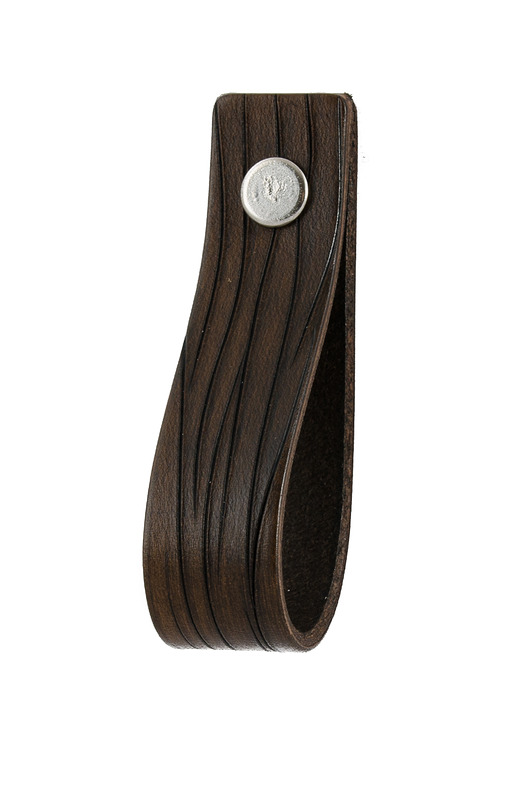 gałki do mebli Skórzany uchwyt meblowy COLORISO D BROWN WOOD L