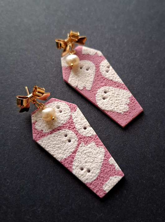 kolczyki z masy plastycznej Kolczyki sweet boo no3