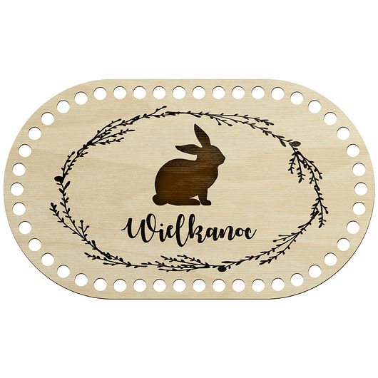 skrzynki, kufry i pudła Koszyk Wielkanocny Baza Wieczko Drewniane 27x16cm Spód Dno Szydełkowanie