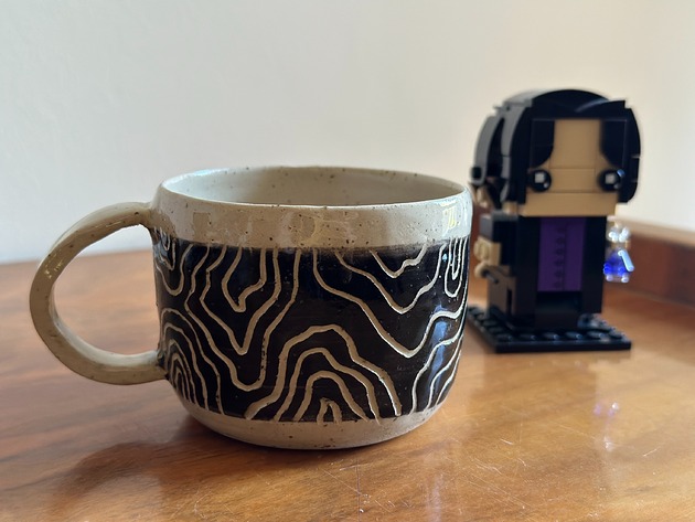 kubki Kubek do kawy lub herbaty, sgraffito