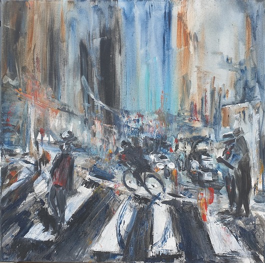 obrazy Nocne miasto. Obraz ręcznie malowany