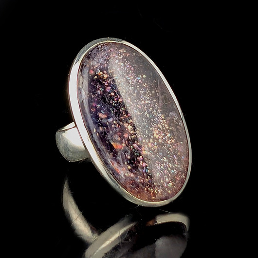 pierścionki srebrne Pierścionek iskrzący iolite & sunstone