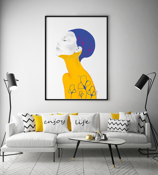 Yellow Lily - plakat autorski Kreska