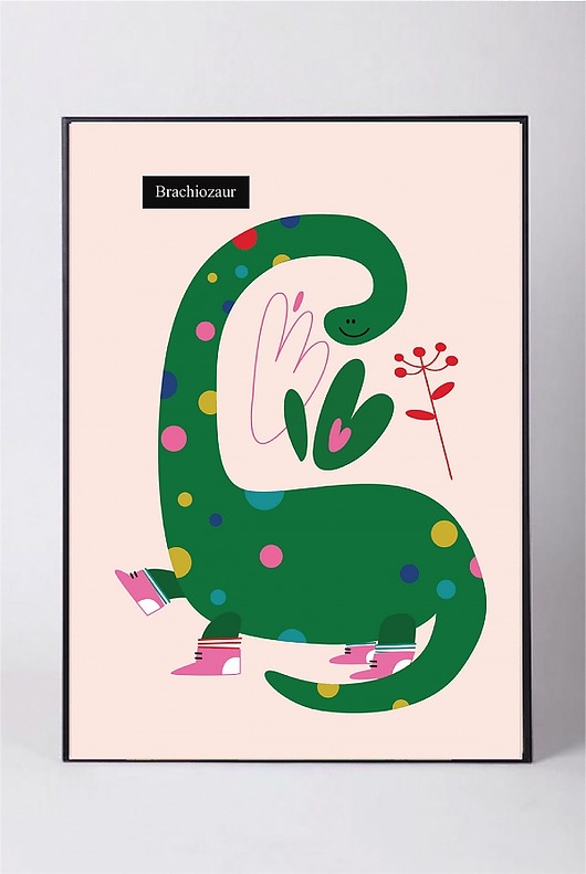 plakat 50x70 dinozaur polkastudio