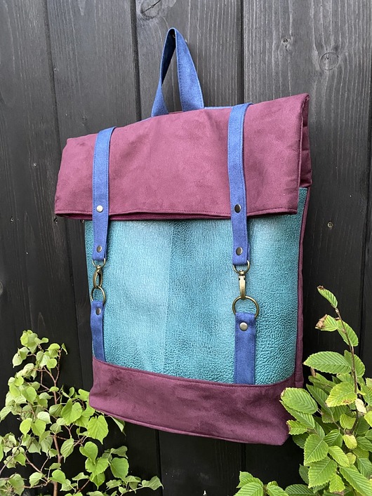 plecaki Plecak  włóczykija - oberżyna, turkus, kobalt