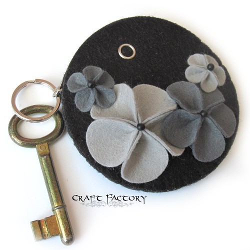 Black Popping Greys - etui na klucze Craft Factory