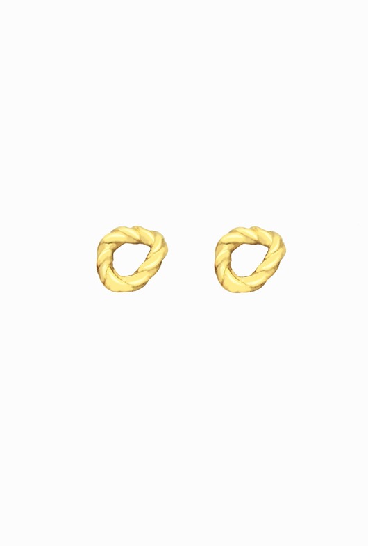 Kolczyki pozłacane "Plecione Pętelki" Ker Jewellery