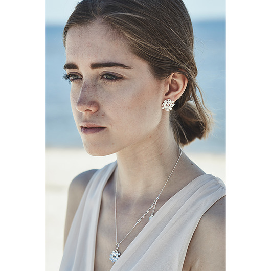 Srebrne kolczyki wianuszki - Jabłonka KOS jewellery