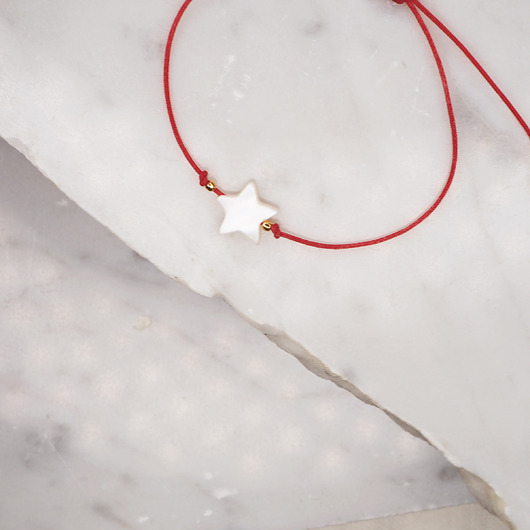 Bransoletka Star z masą perłową na sznurku MEIKA PEARLS