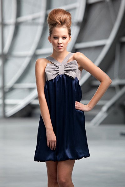  Dark blue silk dress 38 NOWA KOLEKCJA Kasia Zapała