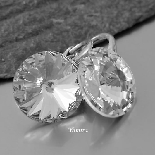 kryształ Swarovski Rivoli Crystal 12mm kolczyki yamira