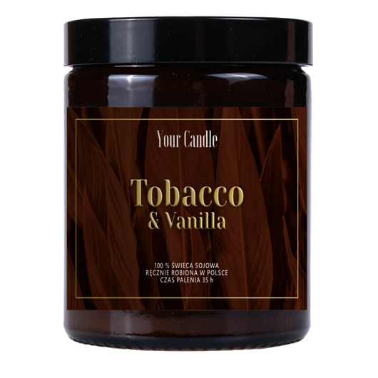 świece zapachowe ŚWIECA SOJOWA TOBACCO & VANILLA 180 ml - YOUR CANDLE