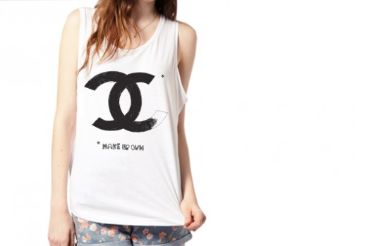 Cha*el make ur own TANK TOP S/M OVERSIZED MUSHKA