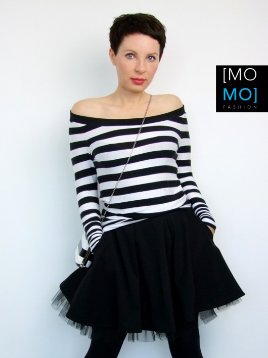 NOWA KOLEKCJA Bluzka w pasy momo fashion