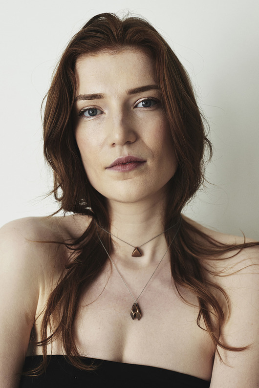 TRI / satin copper necklace Filimoniuk