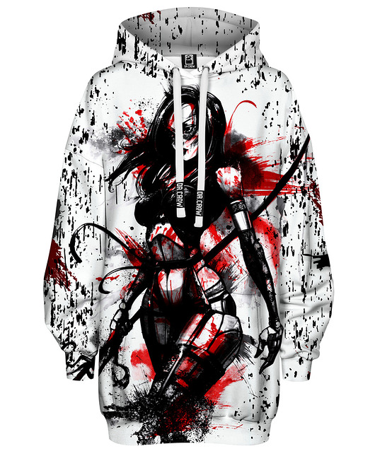 bluza z kapturem damska Bluza Oversize Tunika DR.CROW Yakuza