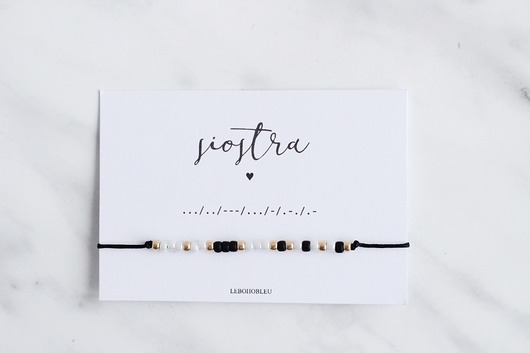 SIOSTRA Morse Code Bracelet Le Boho Bleu