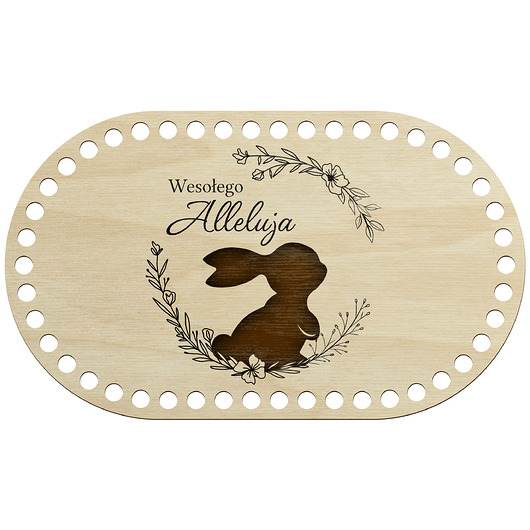 ozdoby wielkanocne Baza ze Sklejki 27x16cm Spód Dno do Szydełkowania Makramy Koszyka Wielkanoc