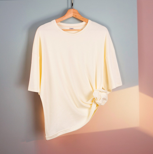 t-shirt damskie Ecri Unisex Oversize T-Shirt Basic