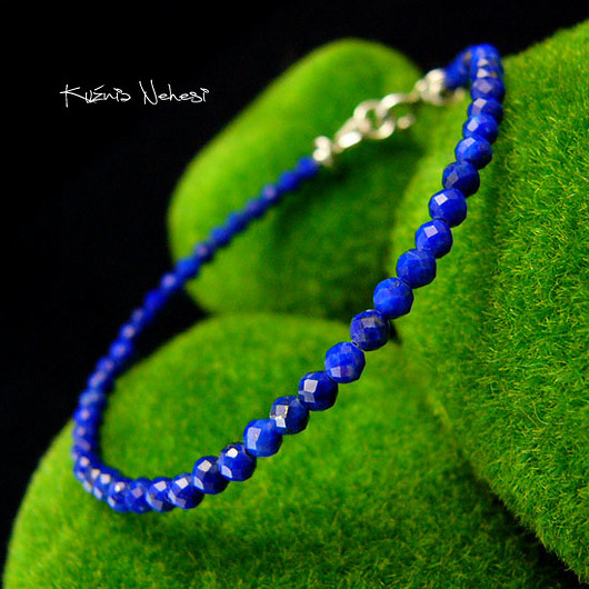 bransoletki z kamieni naturalnych Bransoleta - Ink - Srebro Lapis Lazuli
