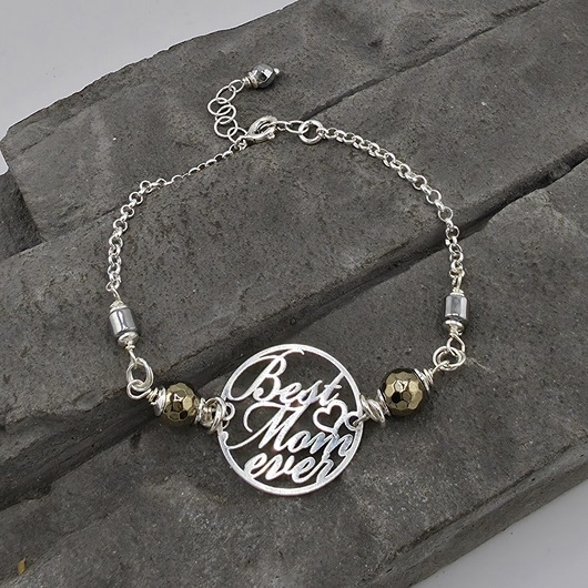 bransoletki srebrne Bransoletka na Dzień Matki - Best Mom