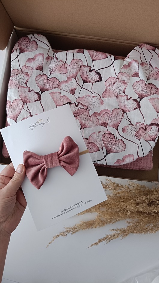 Chrzest - inne Gotowy zestaw prezentowy kocyk 75x60cm + poduszka +kokardka