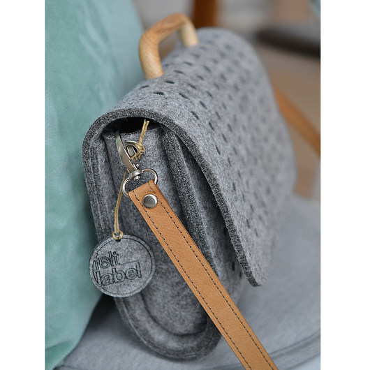 Mała szara filcowa torebka Felt&Wood limitowana  felt label