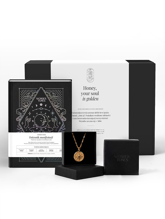 kalendarze i plannery Zestaw Journalingowy: Dziennik Manifestacji Holographic + Naszyjnik