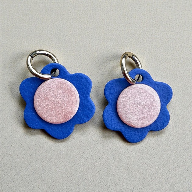 kolczyki z masy plastycznej Kolczyki Kwiatki Chess