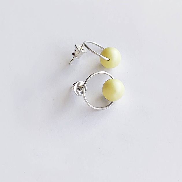 kolczyki z kamieniami Kolczyki OKRĄG