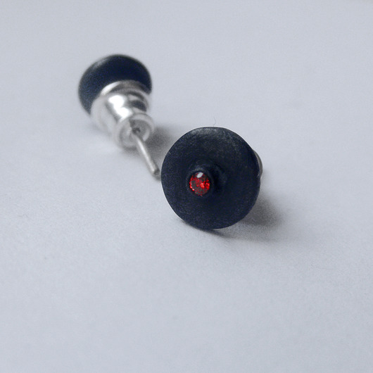 kolczyki z kamieniami Kolczyki OKRĄG