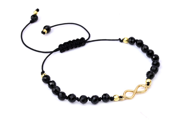 Bransoletka Turmalin Nieskończoność złoto Brazi Druse Jewelry