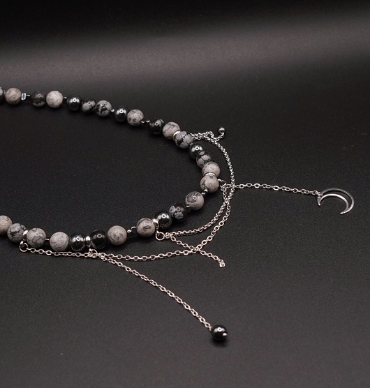 kolie Naszyjnik Księżyc Śnieżny