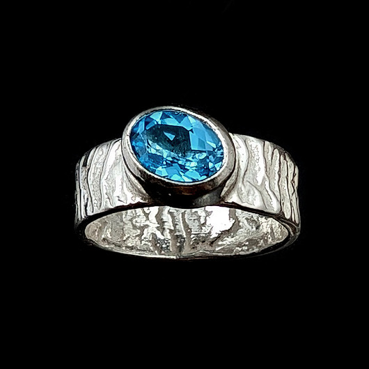 pierścionki srebrne Pierścionek blue blue topaz