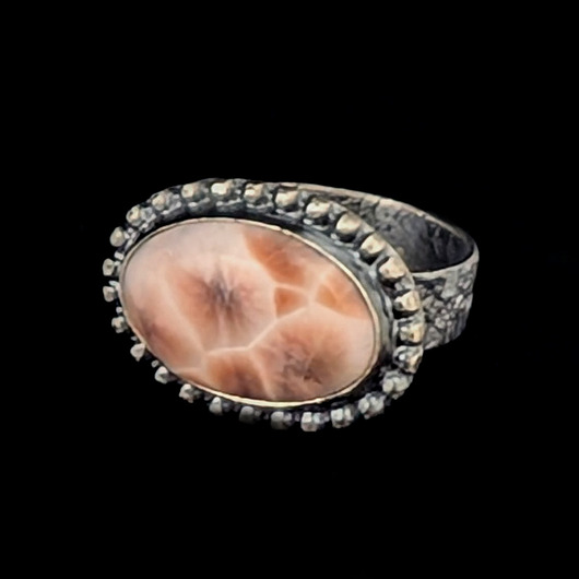 pierścionki srebrne Pierścionek retro thomsonit