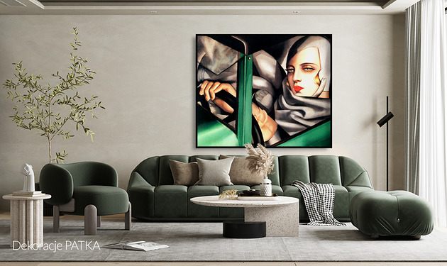 plakaty Plakat Autoportret w zielonym bugatti - Tamara Łempicka