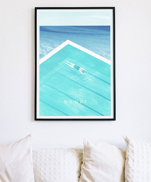 plakaty Plakat Bondi Beach - plaża i basen - Australia