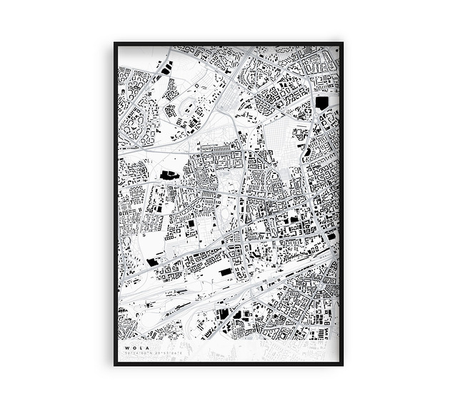 plakaty Plakat Mapa Wola, dzielnice Warszawy