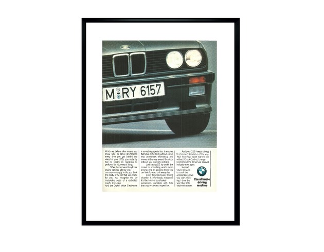 plakaty Plakat Oprawiona reklama BMW 325i, lata 80te