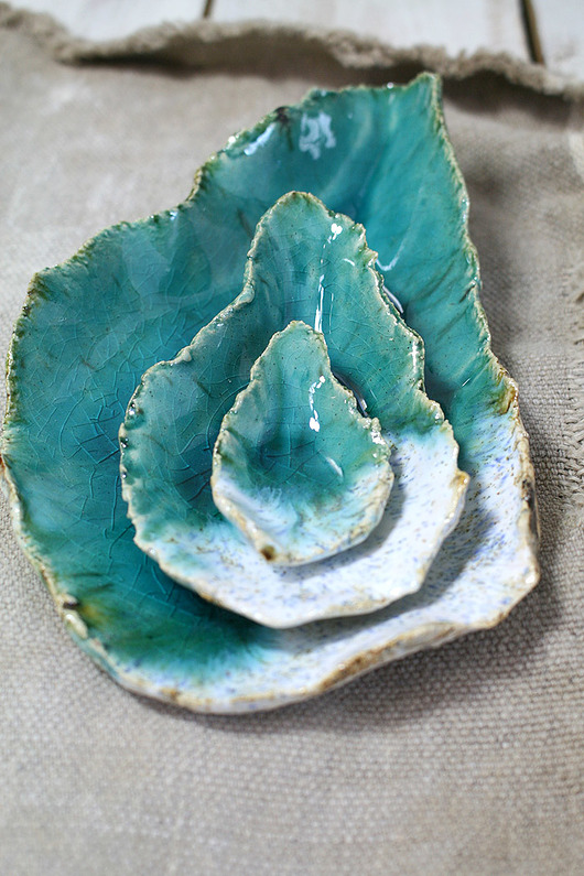 Oyster - 3 muszle - ceramika Studio Mini Forma